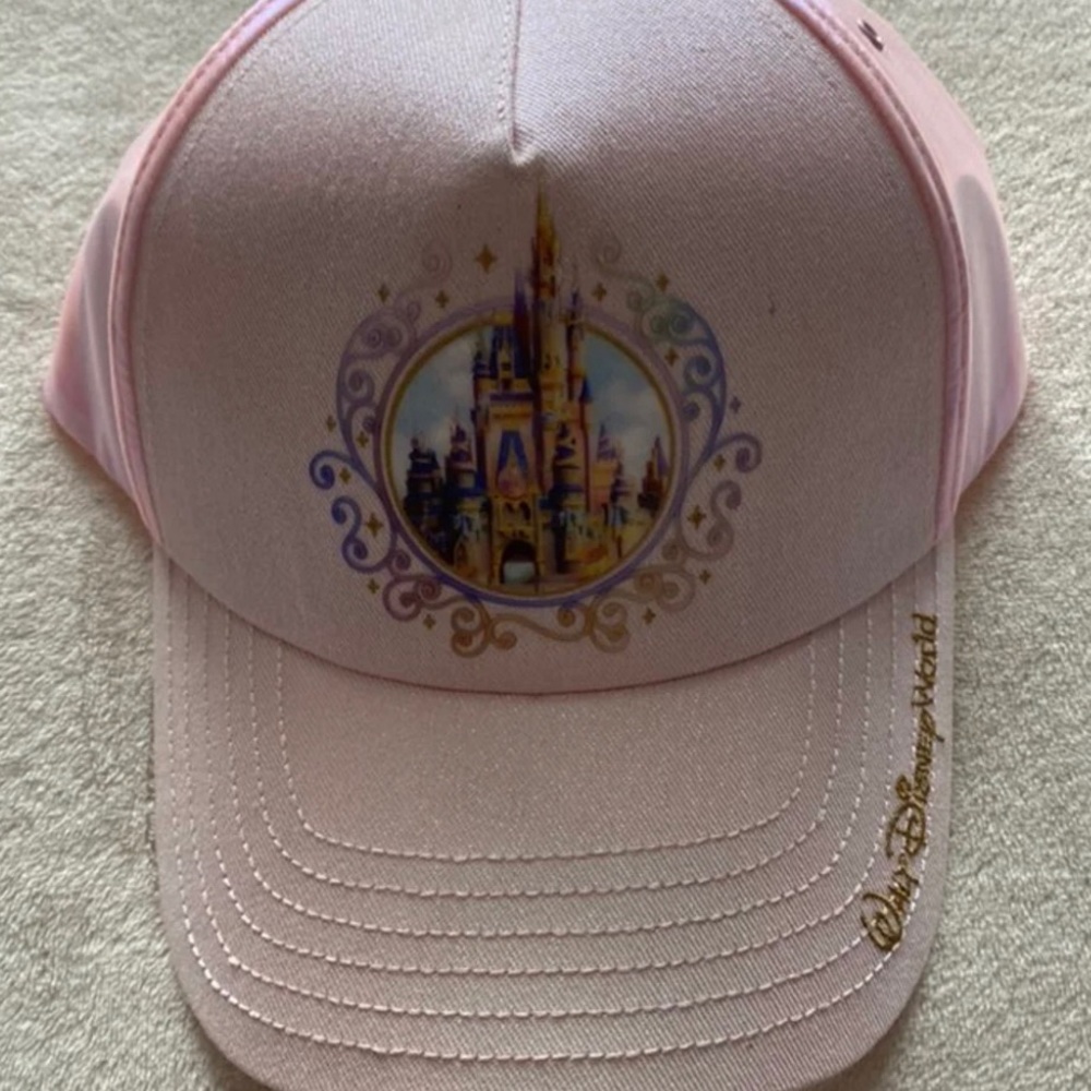 Walt Disney World 50th Anniversary Castle Pink Baseball Cap